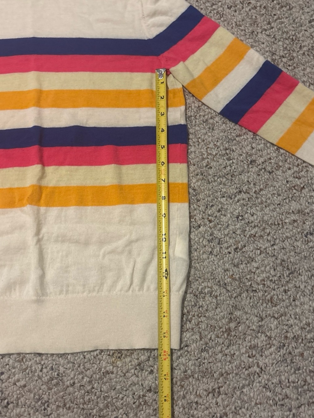 Banana Republic Women's Extra Fine Merino Sweater, Size M, Colorful Striped - Picture 5 of 7